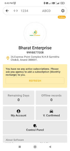 Android application Bharat Enterprise screenshort