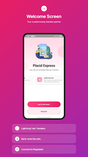 Placid Money Transfer Screenshot 1 - AppWisp.com