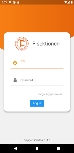 Android application F-sektionen screenshort