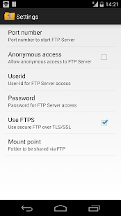 WiFi Pro FTP Server Screenshot
