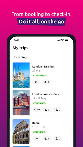 Screenshot of lastminute.com: holiday deals