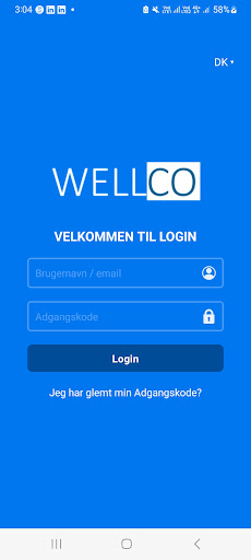 Android application Wellco Mobile screenshort