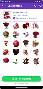 Анимированные наклейки цветами