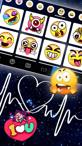 Dark Blue Heartbeat Keyboard T Screen 3