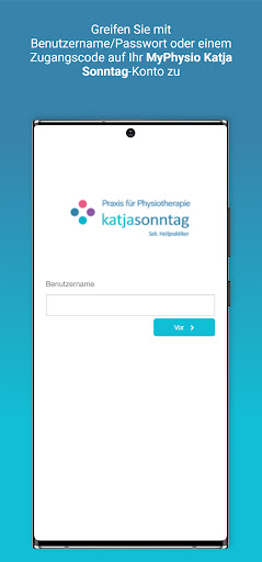 Android application MyPhysio Katja Sonntag screenshort