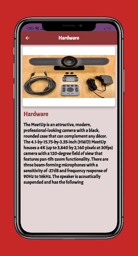 Android application Logitech Meetup Camera Guide screenshort