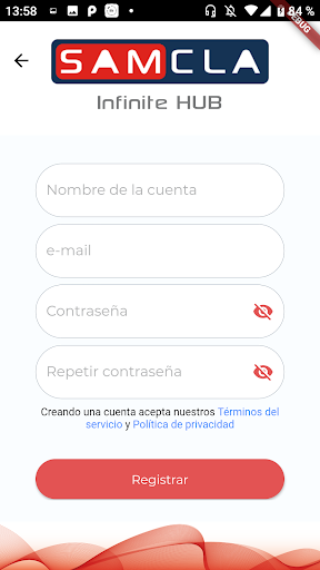Android application Samcla Infinite HUB screenshort