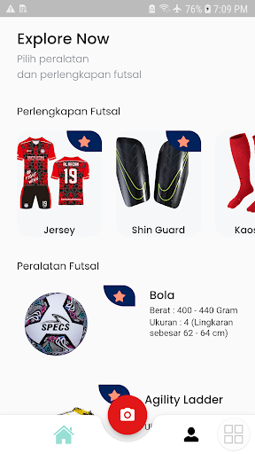 Android application AR Futsal screenshort