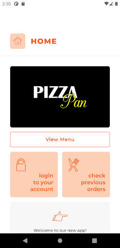 Android application Pizza Pan WS9 screenshort