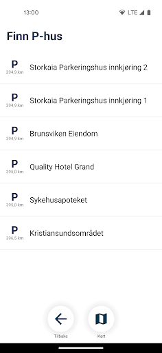 Kristiansund Parkering Screen 3