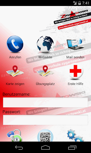 Android application Fahrschule Zygartowski screenshort