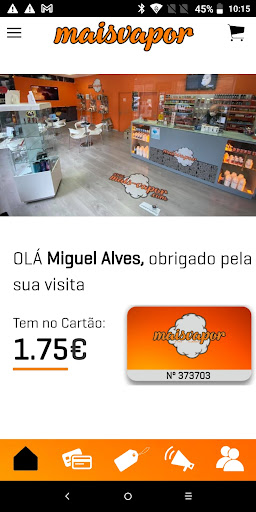Android application mais vapor screenshort