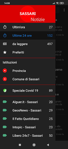 Android application Sassari notizie screenshort