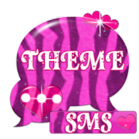Розовая зебра GO SMS Theme