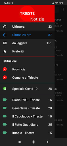 Android application Trieste notizie screenshort