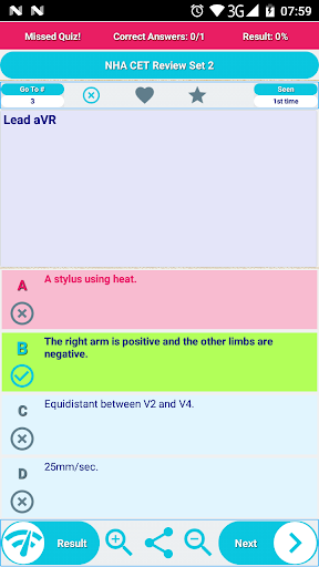 NHA CET EKG-ECG Technician Screen 2