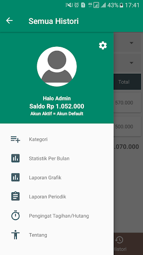 Android application Catatan Keuangan Harian screenshort