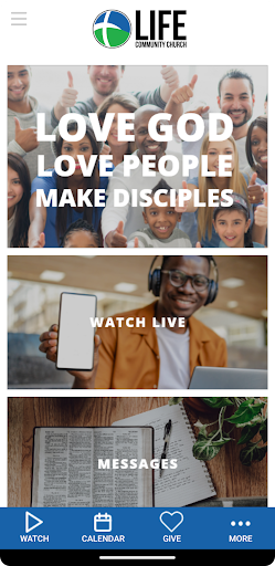 Android application Life Community Church screenshort