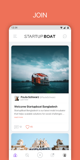 Android application Startupboat screenshort