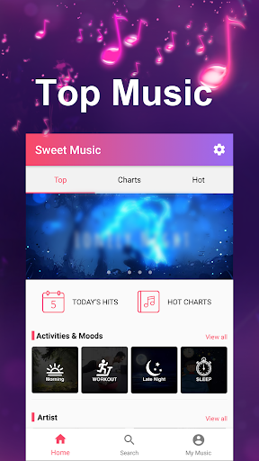Android application Sweet Music-Music, Video, Albu screenshort