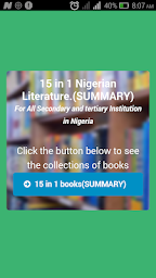 15 in 1Nigerian Literature(Summary)