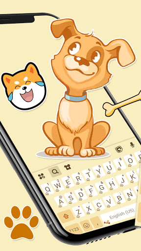 Yellow Paws Keyboard Backgroun Screen 2