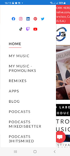 DJ Jorge Gallardo Website Screen 2