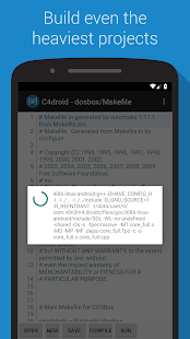 C4droid - C/C++ compiler & IDE Capture d'écran