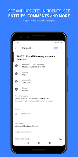 Sentinel Connect Screen 2