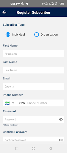 SmartPay-SL Screen 2
