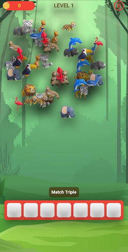 Match Triple 3D - Animals Screen 2