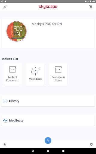 Screenshot of Mosby's PDQ for RN