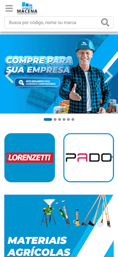 Android application Macena Distribuidora screenshort