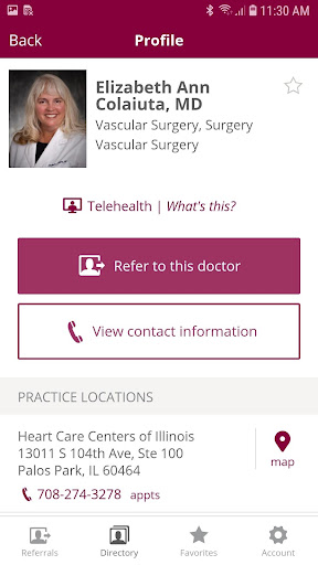 Loyola Medicine Referral App Screen 3