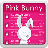 GO SMS Pink Bunny icon