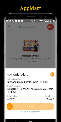 Android application AppMart Driver screenshort