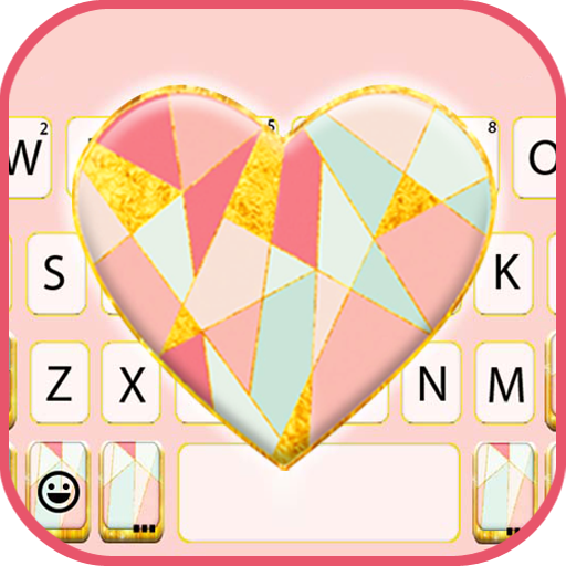 Coral Geomertric Heart Keyboar logo
