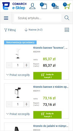 Comarch e-Sklep B2B Szafir Screen 2