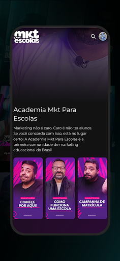 Android application Academia Mkt Para Escolas screenshort