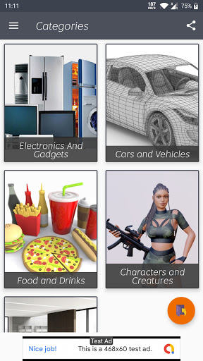 3D Model Viewer - OBJ/STL/DAE Screen 3