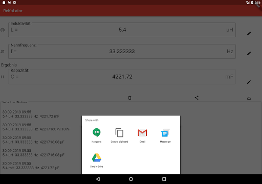 Resonanzkondensator-Kalkulator screenshot 15