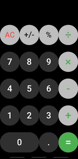 Android application BasicCalc screenshort