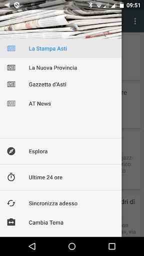 Android application Asti notizie locali screenshort