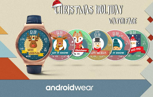 Android application Christmas Holidays Watch Face screenshort
