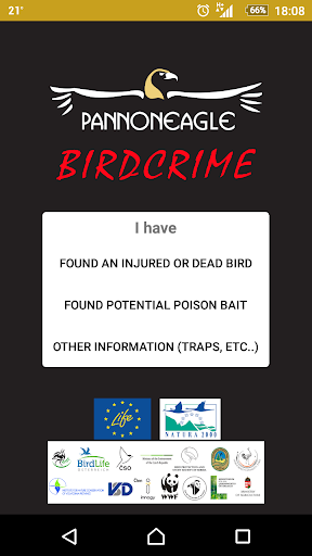 Android application BirdCrime screenshort