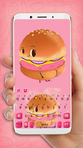 Android application Cartoon Funny Hamburger Keyboa screenshort