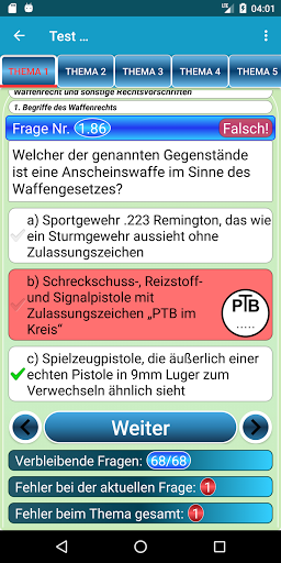 Waffensachkundeprüfung nach §7 Screen 2