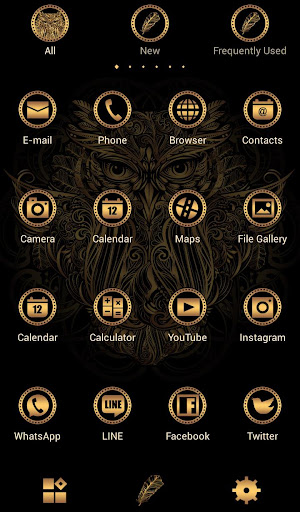 Golden Owl Theme Screen 3