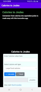 Calories to Joules