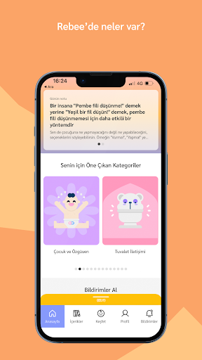 Android application Rebee: Ebeveynlik Uygulaması screenshort